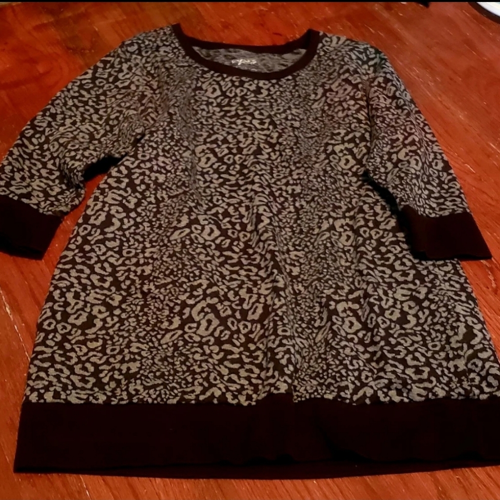 Cheetah print sweater dress